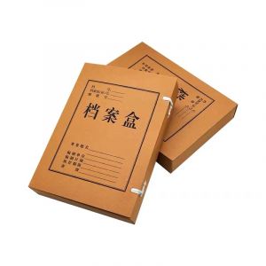 无酸牛皮纸档案盒 资料盒 加厚文件收纳盒 财务凭证盒 办公用品 普通牛皮纸档4cm   10个装