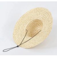 夏季农民草帽 防晒遮阳工地帽 大沿草编帽 直径约48cm
